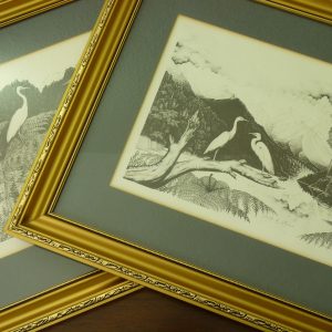Pair of Rei Hamon Signed Pointillist Landscape Prints