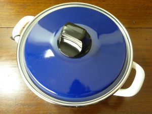 Paragon Pyramid Enamel Lidded Dish with Flower and Butterflies Design