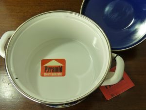 Paragon Pyramid Enamel Lidded Dish with Flower and Butterflies Design