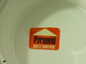 Paragon Pyramid Enamel Lidded Dish with Flower and Butterflies Design