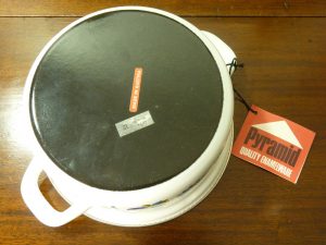 Paragon Pyramid Enamel Lidded Dish with Flower and Butterflies Design