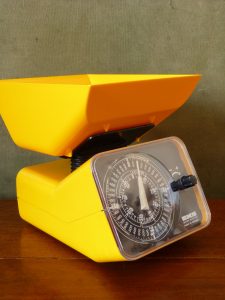 Funky Gold Yellow and Black EKS Kitchen Scales Swedish