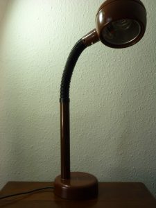 Santi Cobra Flexible Lamp 1970s Brown Black