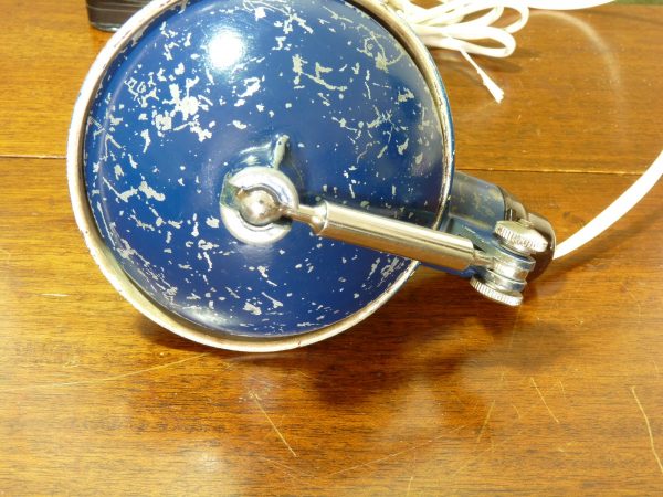 Vintage Blue "Metek" Folding Portable Engineer's Lamp