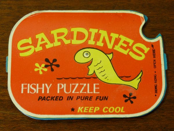 Novelty Sardines Fish Puzzle Made in Hong Kong 1970s