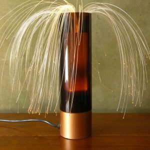 Sheerlite Cascade Copper Fibre Optic Lamp 1970s