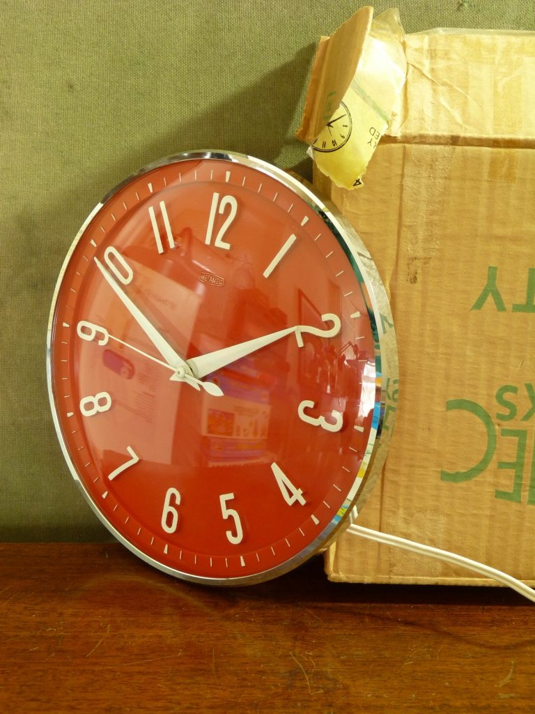 Vintage Red Metamec Wall Clock (AC powered) Anything In Particular