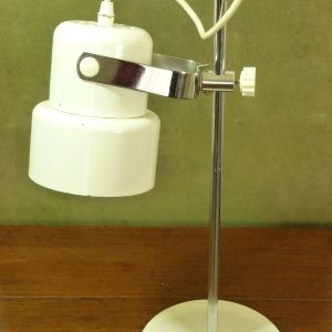 1970s Large White Adjustable Desk Lamp by AKA Veb East German