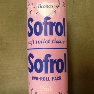 Vintage Sofroll Twin Roll Toilet Tissue by Bronco (Pink)