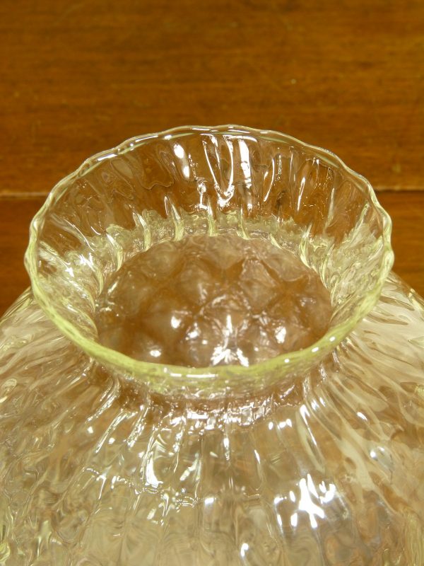 Vintage Textured Glass Globe Vase