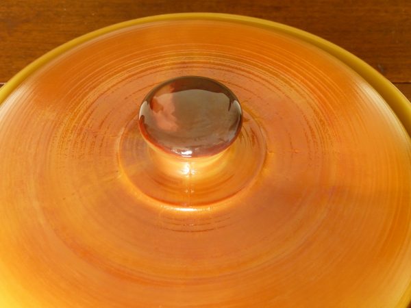 French Arcopal Volcan Lidded Opaline Glass Casserole / Tureen / Serving Dish