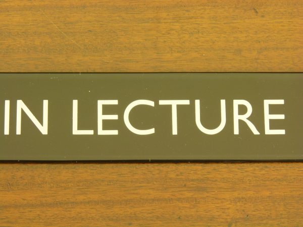 Vintage "Main Lecture Theatre" University or College Sign