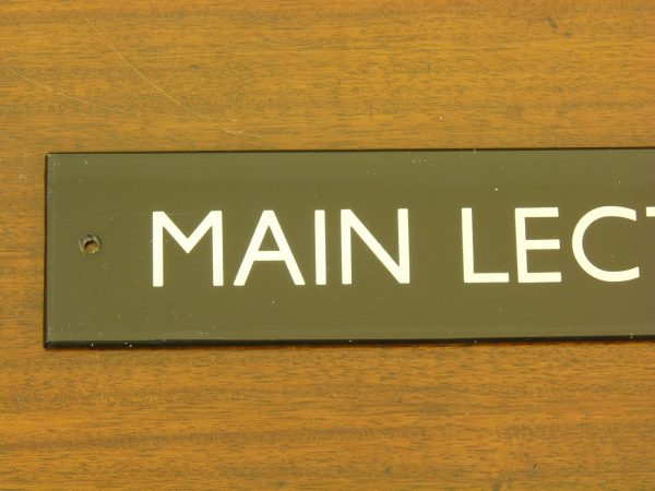 Vintage "Main Lecture Theatre" University or College Sign