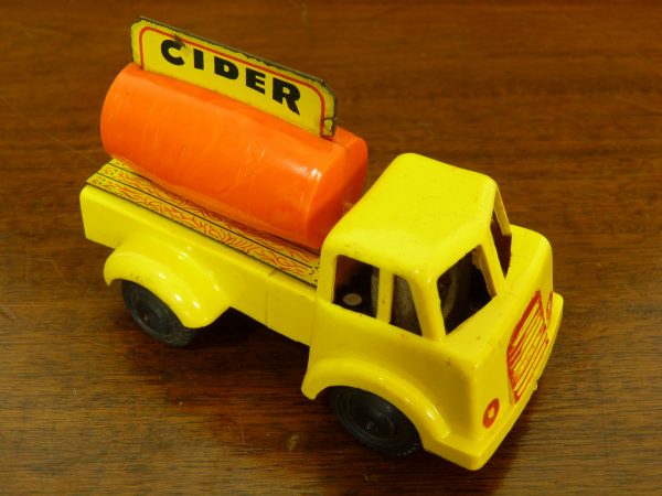 Vintage Wells Brimtoy Plastic and Tinplate Cider Lorry Friction Toy