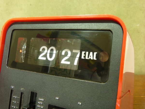 Early 1970s German Red ELAC RD-100 Flip Clock Radio