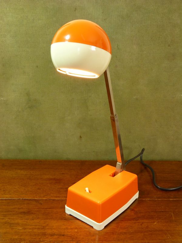 Vintage Eichhoff-Werke E3370 Orange and White Desk Lamp