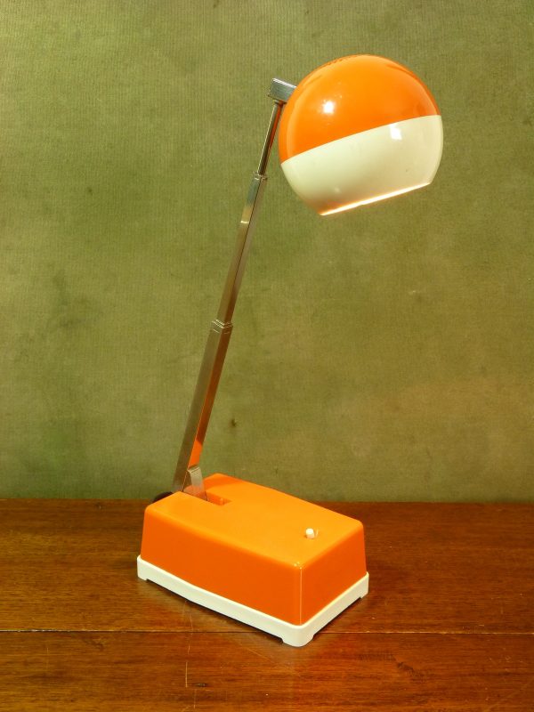 Vintage Eichhoff-Werke E3370 Orange and White Desk Lamp