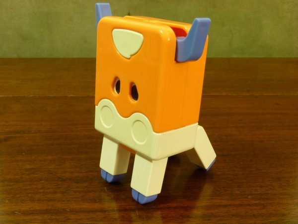 1980s Tomy Chunky Changers Orange and White Cow Shape