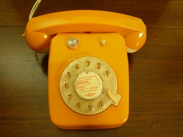 Ingap Children's Orange Intercom Toy Telephones Made In Italy
