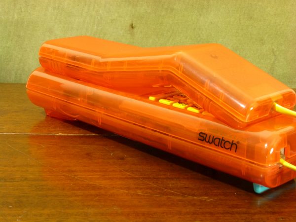Transparent Orange Swatch Twin Phone with Yellow Highlights