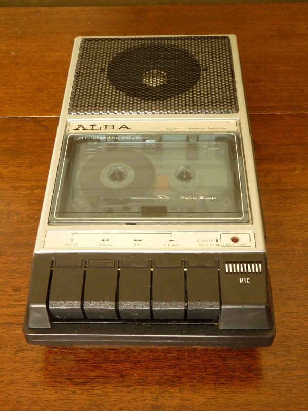 Vintage Alba R-150 Portable Cassette Tape Recorder/Player with Microphone