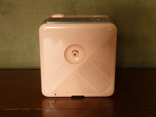 1980s Pink Sony Cube Clock Radio Melody Alarm ICF-A10L