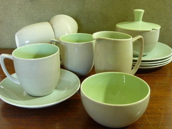 Vintage Branksome Two-tone Green and Pale Grey-Green China Set