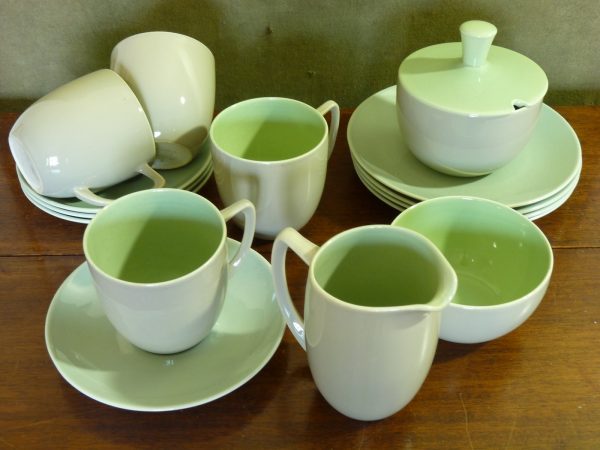 Vintage Branksome Two-tone Green and Pale Grey-Green China Set