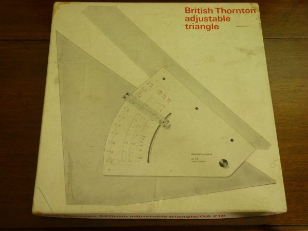 Vintage British Thornton Draughtsman's Adjustable Triangle