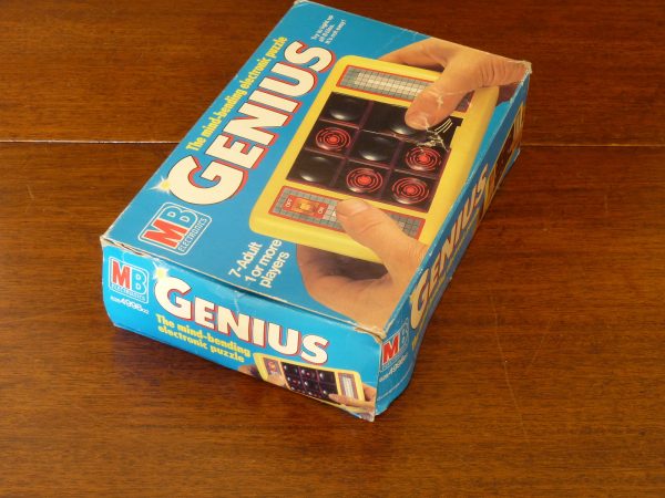 1980 Boxed MB Electronics Genius Sliding Lights Puzzle Handheld Game