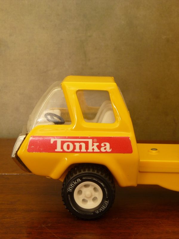Vintage 1970s Large Yellow Tonka Crane in Pressed Steel and Plastic