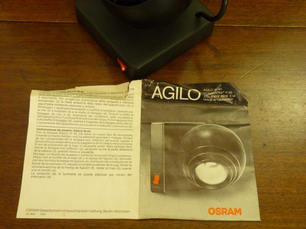 Schlagheck Schultes for OSRAM Magnetic Eyeball Wall Lamp AGILO W40 (1979)