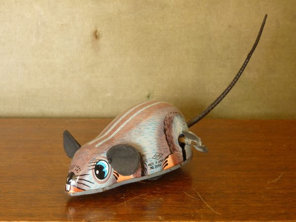 Vintage Tinplate Clockwork Mouse (No. 2094) made in Japan by Yone