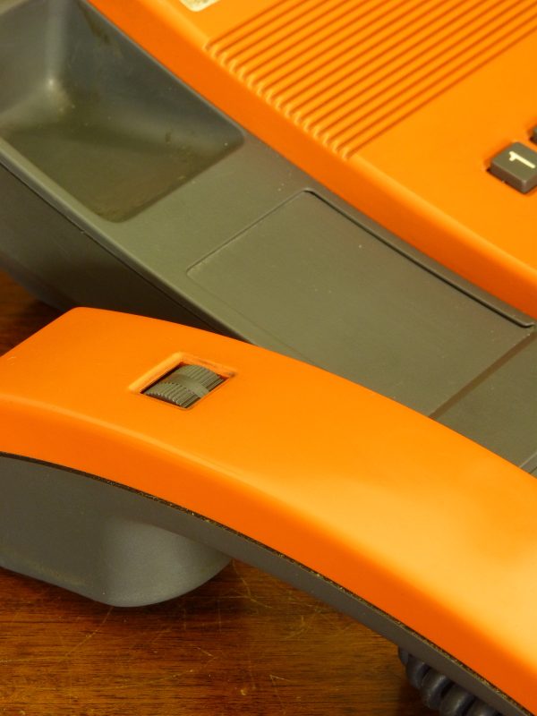 Orange Standard Electric Kirk "Digitel 2000" (DK8700) Telephone designed by Jacob Jensen