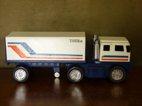 1970s Tonka Friction Drive Semi Truck and Trailer Made in Japan