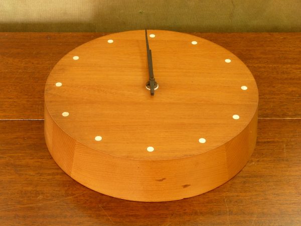 Teak and Mother of Pearl Wall Clock by George Sneed for Heal's