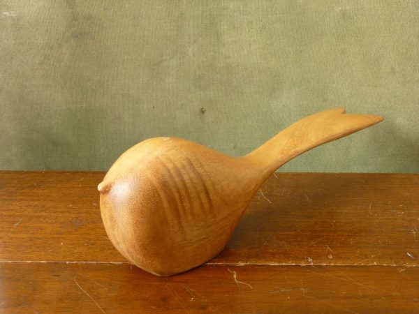 Vintage Mid-Century Modern Stylised Carved Wood Bird Figure