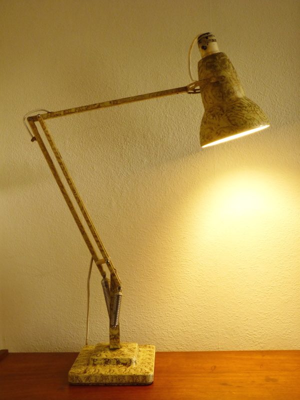 Herbert Terry Cream and Gold Scumble Finish Two Step 1227 Anglepoise Lamp