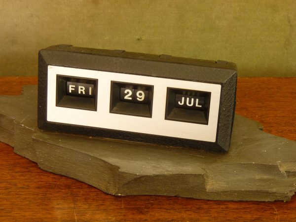 Vintage Desktop Perpetual Calendar mounted on Slate