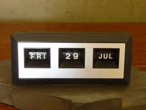 Vintage Desktop Perpetual Calendar mounted on Slate