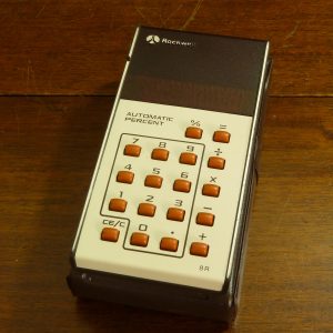 Vintage Rockwell 8R 8 Digit Red LED Calculator with case, 1975