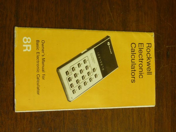 Vintage Rockwell 8R 8 Digit Red LED Calculator with case, 1975