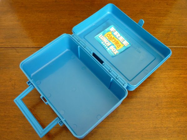 1980s Bright Blue Plastic "Dairylea" Lunch Box