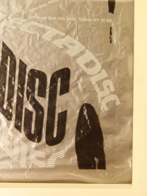 Framed Vintage 1990s Selectadisc Record Shop Plastic Bag - Nottingham London