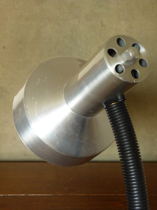 Small Brushed Aluminium Clamp Lamp by Maclamp 1970s